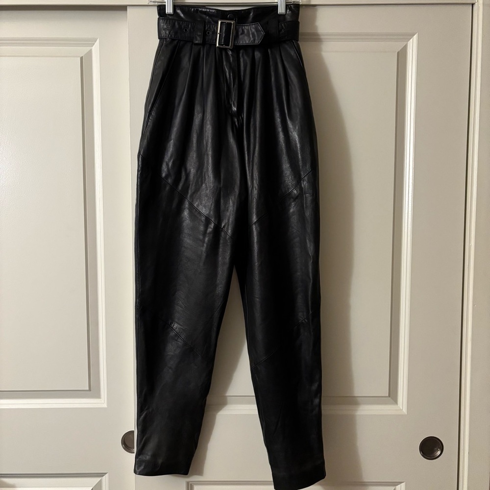 Tannery West 80's Black Leather Pants